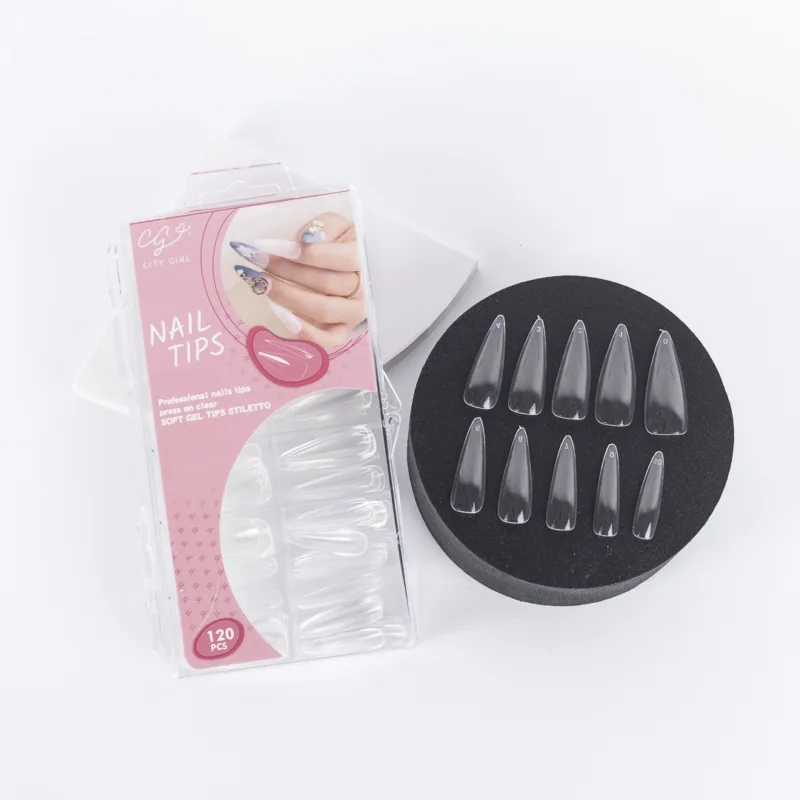 UÑAS SOFT GEL STILETTO 120PCS