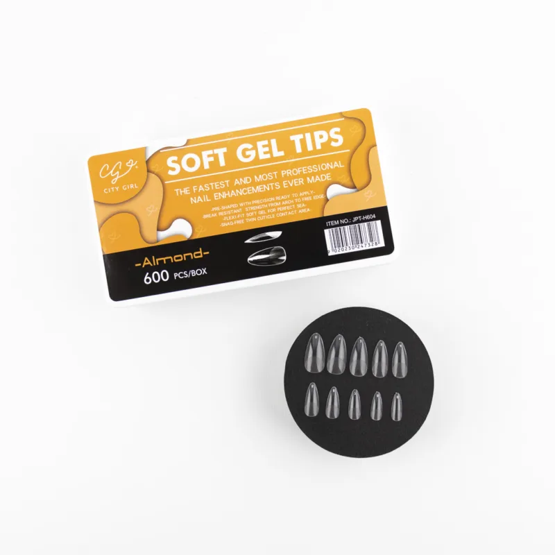 CAJA UÑAS SOFT GEL ALMOND 600PCS