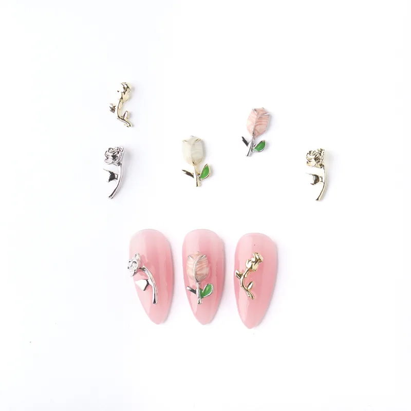 DECORACIÓN PARA UÑAS ROSAS