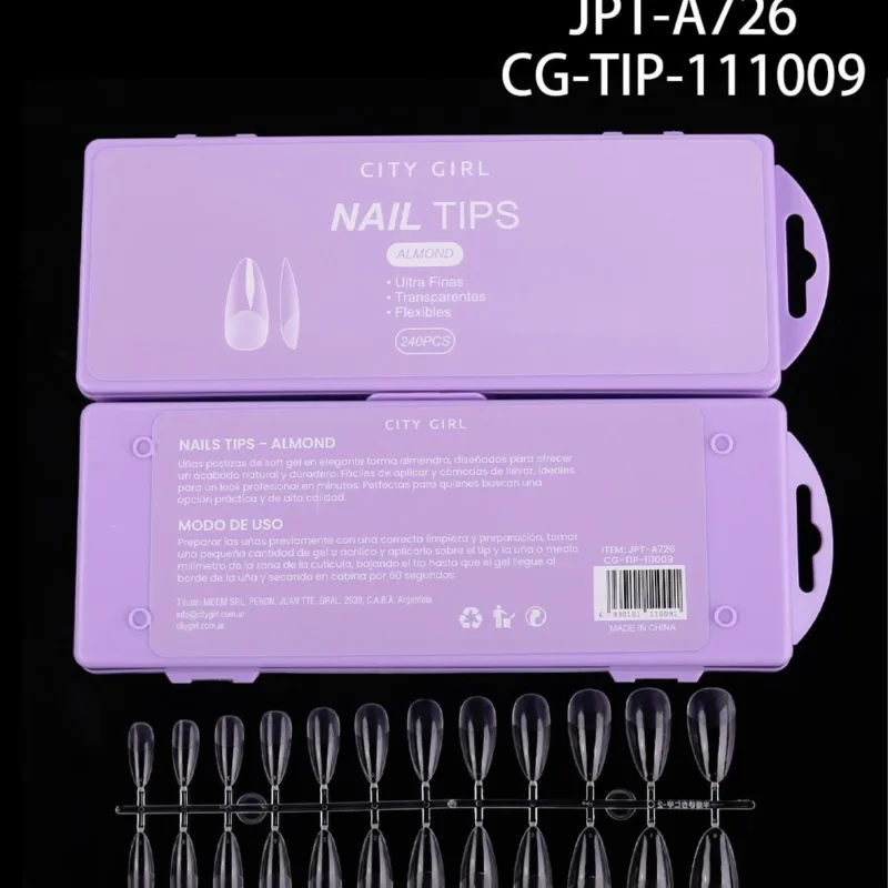 UÑAS SOFT GEL ALMOND 240PCS