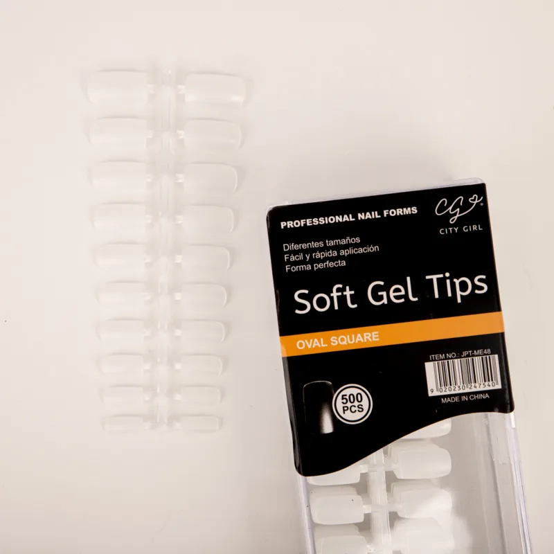 UÑA SOFT GEL OVAL SQUARE 500PCS