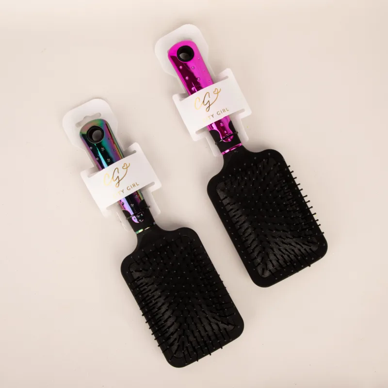 CEPILLO CUADRADO MANGO METALIZADO