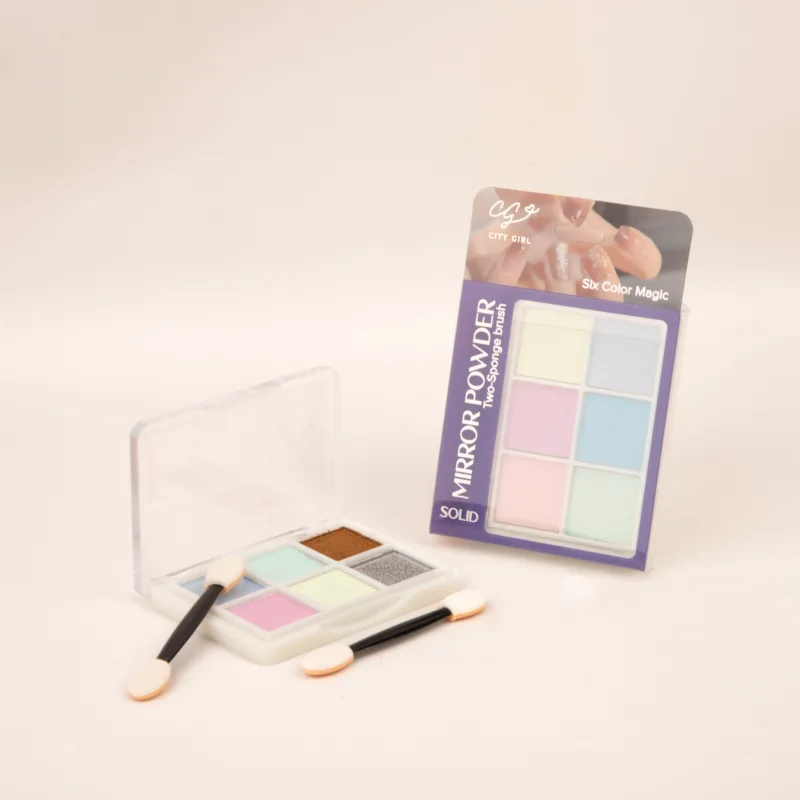 PALETA DE 6 POLVOS ESPEJADOS Y AURORA