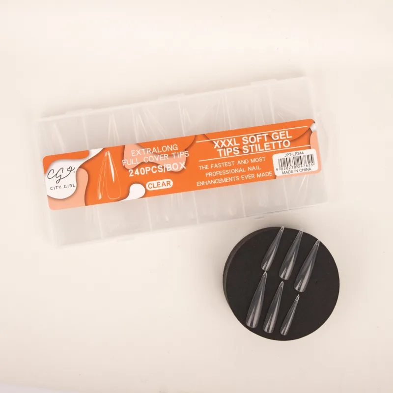 UÑAS SOFT GEL XXXL STILETTO 240PCS