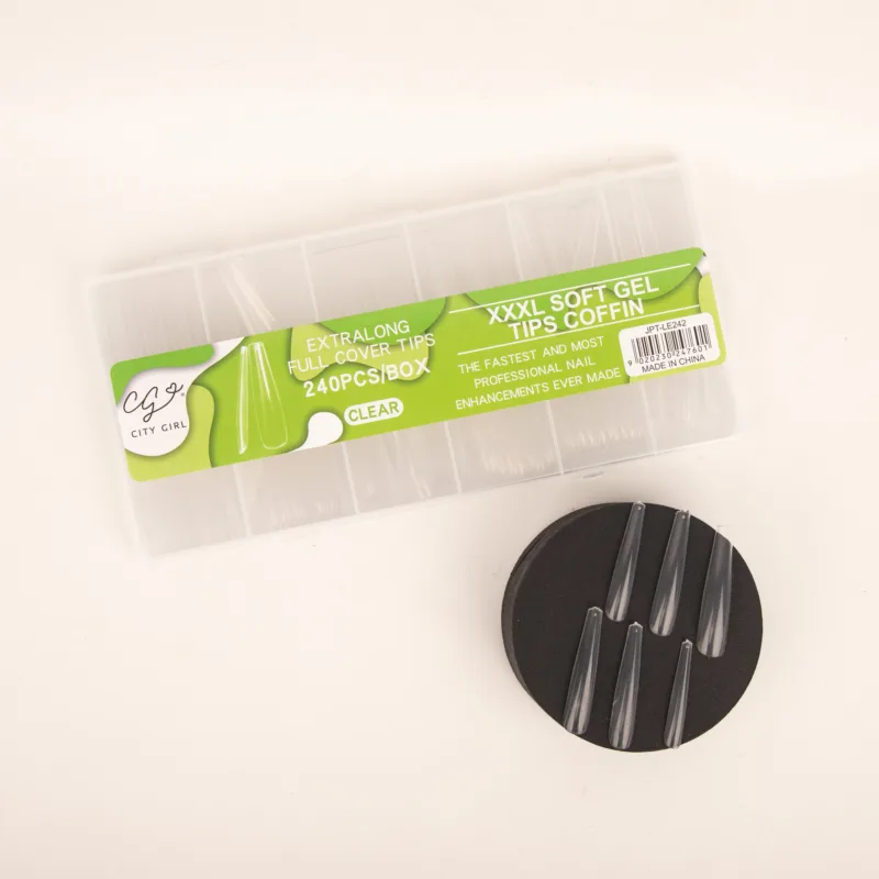 UÑAS SOFT GEL XXXL COFFIN 240PCS