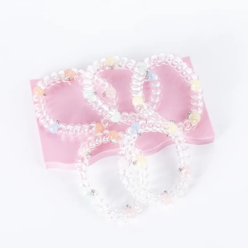 COLITAS RESORTE TRANSPARENTES 5PCS