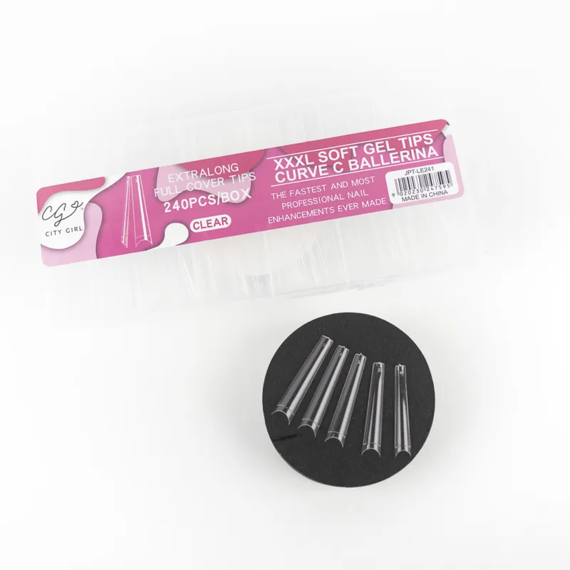 TIPS SOFT GEL XXXL CURVA C BALLERINA 240PCS