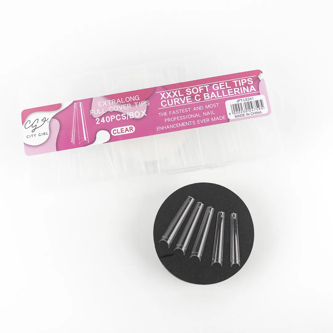 TIPS SOFT GEL XXXL CURVA C BALLERINA 240PCS