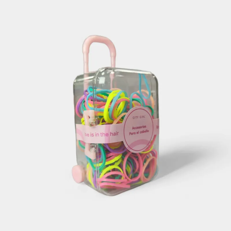 GOMITAS DE PELO VALIJAS 200PCS CITY GIRL XBL-06