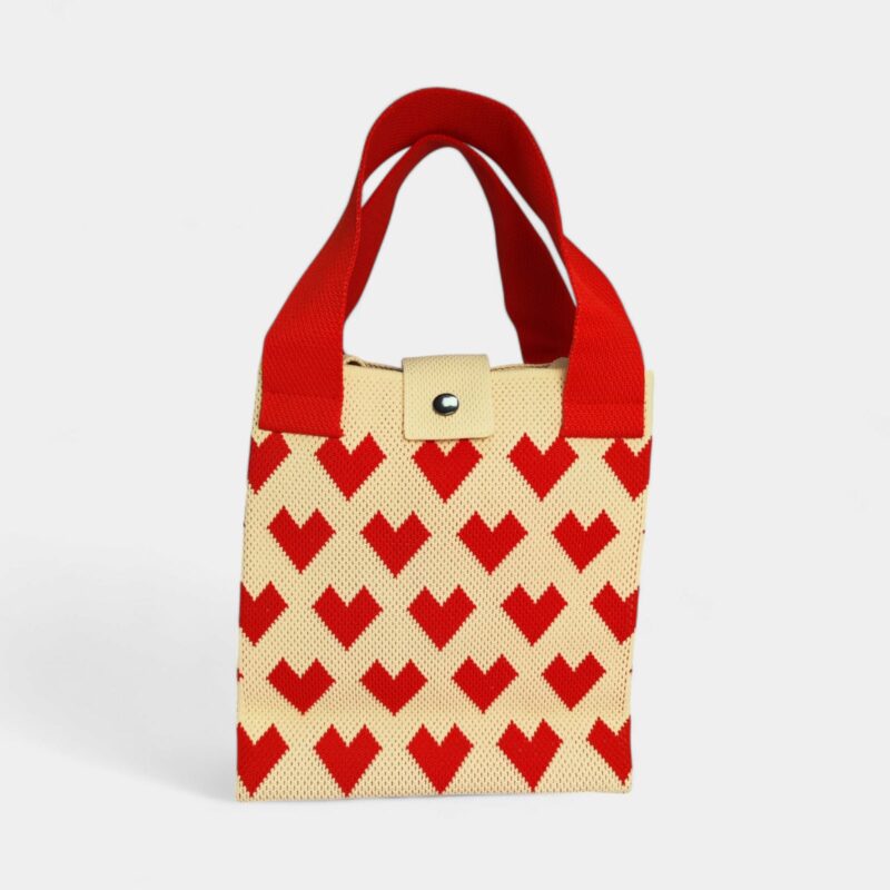 Cartera De Tela Con Estampado De Corazon- City Girl - Imagen 5