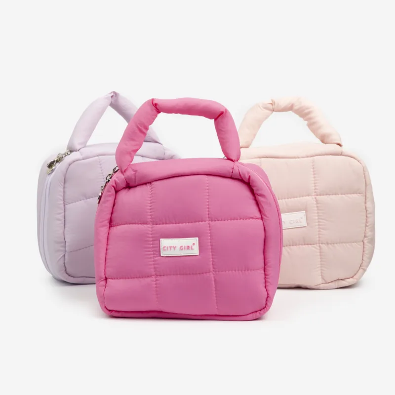 Porta Cosmetico De Tela Cuadrado- City Girl