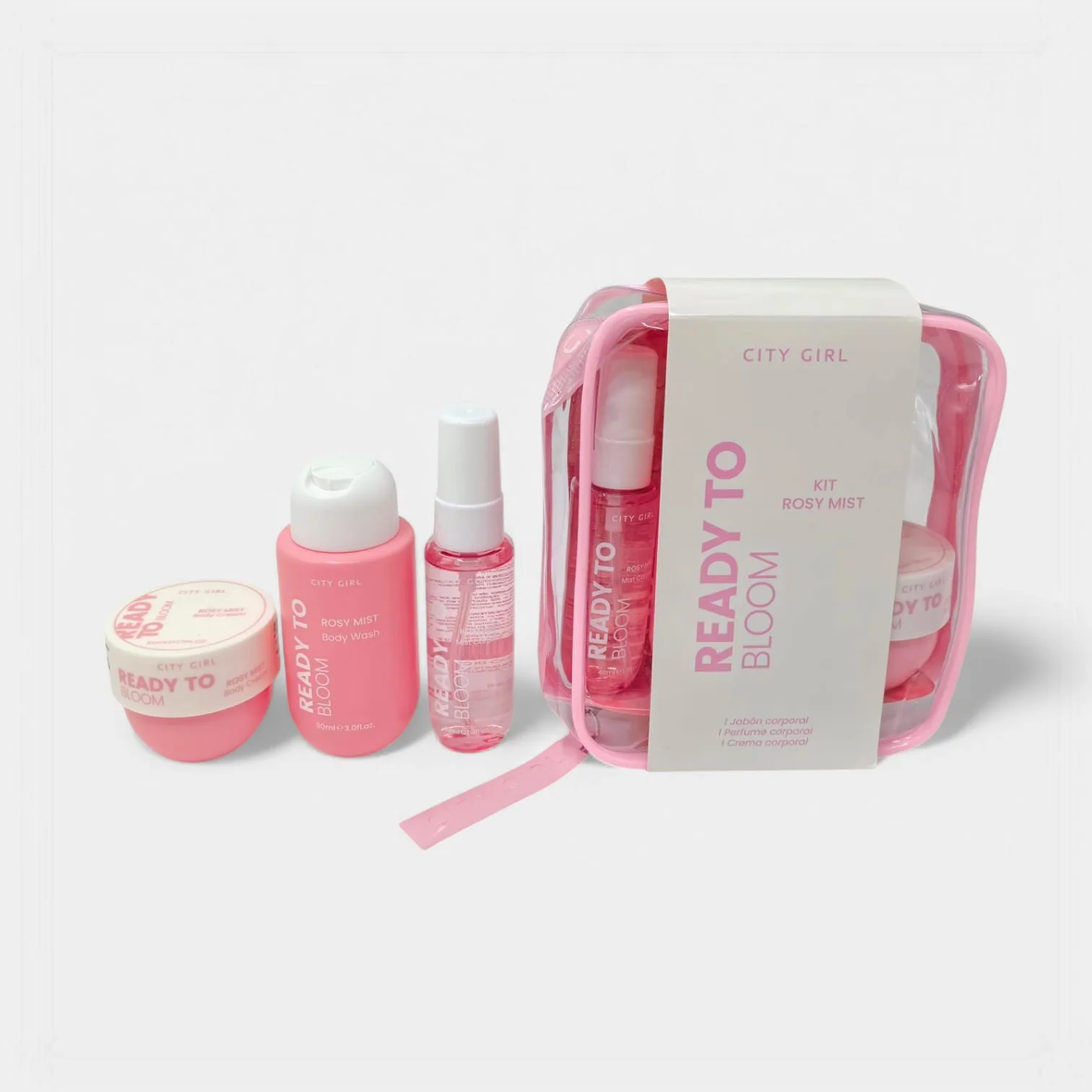 Kit Rosy Mist Jabon, Perfume Y Crema Corporal- City Girl