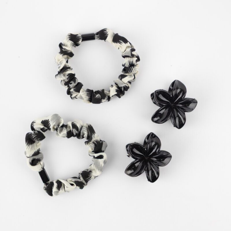 KIT DE COLITA ANIMAL PRINT Y HEBILLA FLOR HAWAIIANA