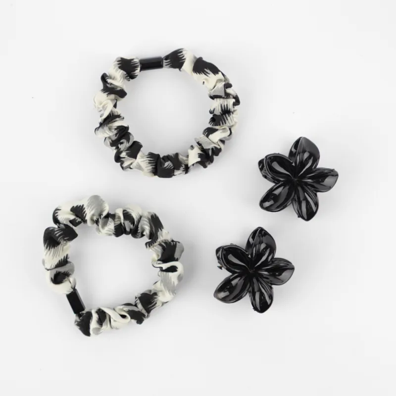 KIT DE COLITA ANIMAL PRINT Y HEBILLA FLOR HAWAIIANA