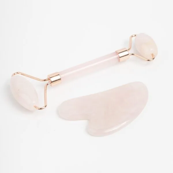 KIT DE PIEDRA JADE+ROLLER FACIAL PINK CITY GIRL