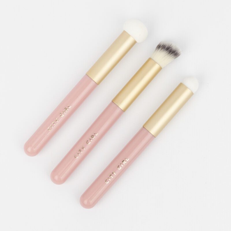 SET DE BROCHAS PARA MAQUILLAJE CITY GIRL – 3PCS