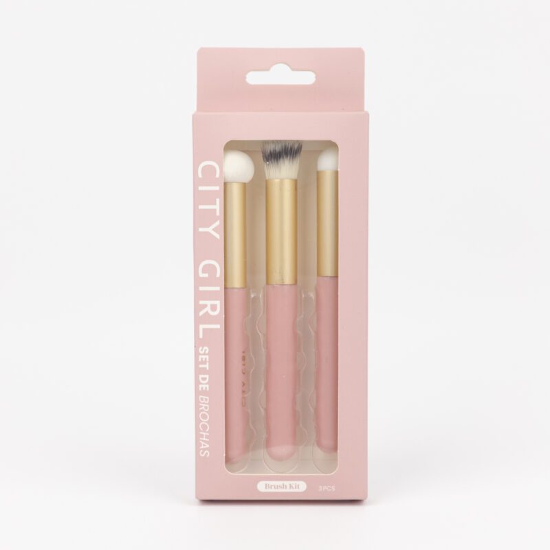 SET DE BROCHAS PARA MAQUILLAJE CITY GIRL – 3PCS - Imagen 3