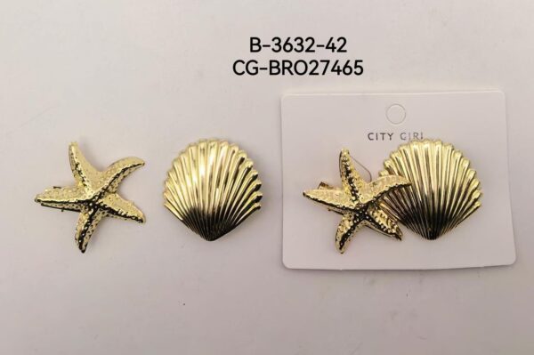 BROCHES CARACOL Y ESTRELLA CITY GIRL