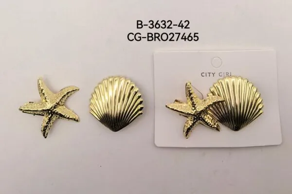 BROCHES CARACOL Y ESTRELLA CITY GIRL