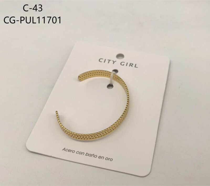 PULSERA DE ACERO EN BAÑO DE ORO CITY GIRL