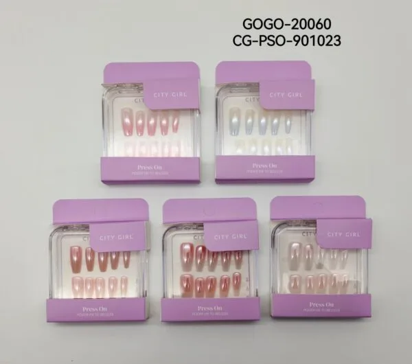 PRESS ON NAILS EFECTO CROMADO