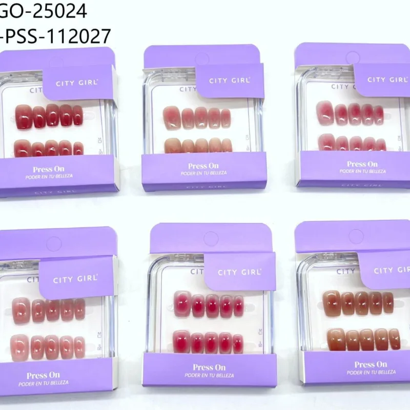 PRESS ON CUADRADA AURA EFECTO OJO DE GATO CITY GIRL