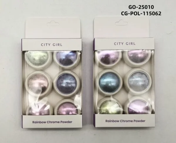 POLVO PARA UÑAS CITY GIRL – 6PCS