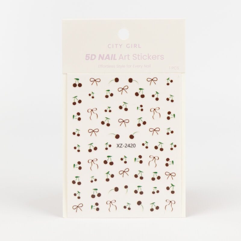 STICKERS DE CEREZAS Y MOÑOS PARA UÑAS - Imagen 2
