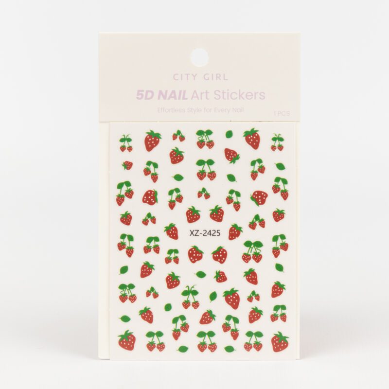 STICKERS DE FRUTILLAS PARA UÑAS
