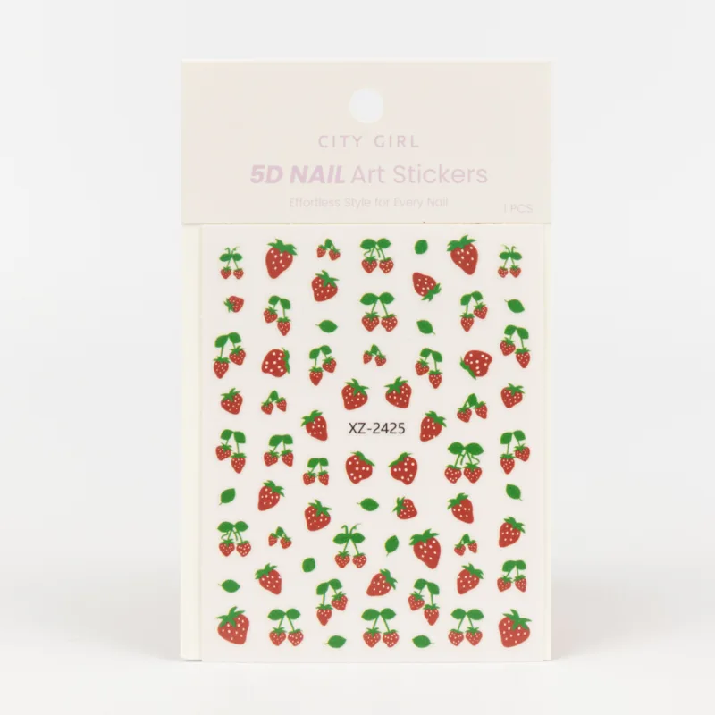 STICKERS DE FRUTILLAS PARA UÑAS