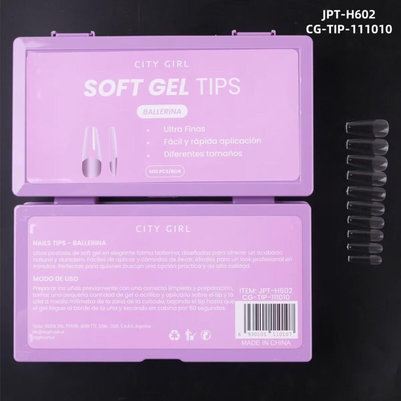 TIPS SOFT GEL BALLERINA CAJA 600U