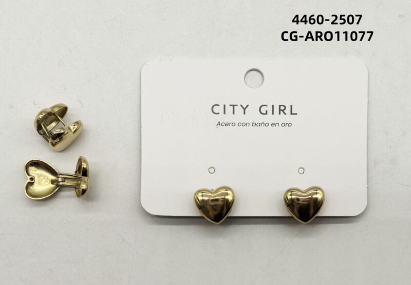 AROS BAÑADOS EN ORO DE CORAZÓN