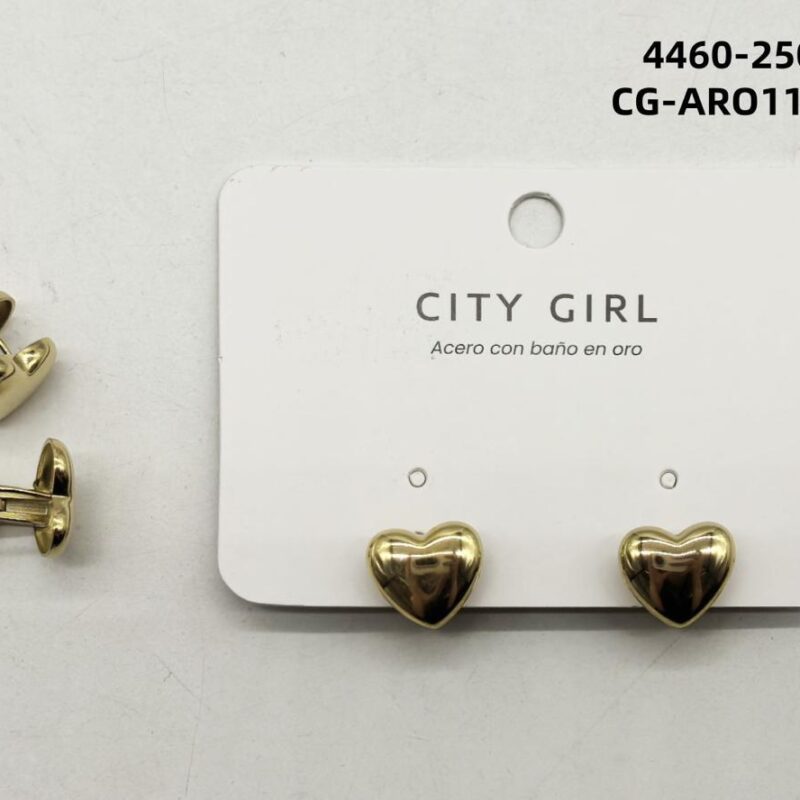 AROS BAÑADOS EN ORO DE CORAZÓN