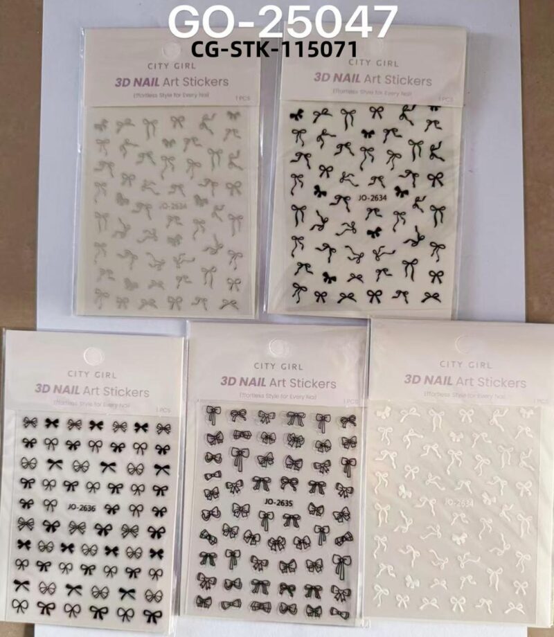 STICKERS DE MOÑOS 3D PARA UÑAS