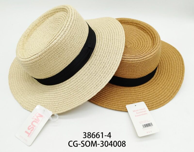 SOMBRERO DE ARPILLERA CON LAZO NEGRO