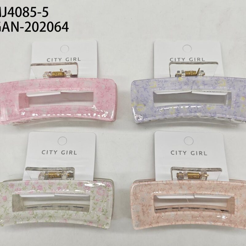 BROCHE PARA EL PELO RECTANGULO FLORAL