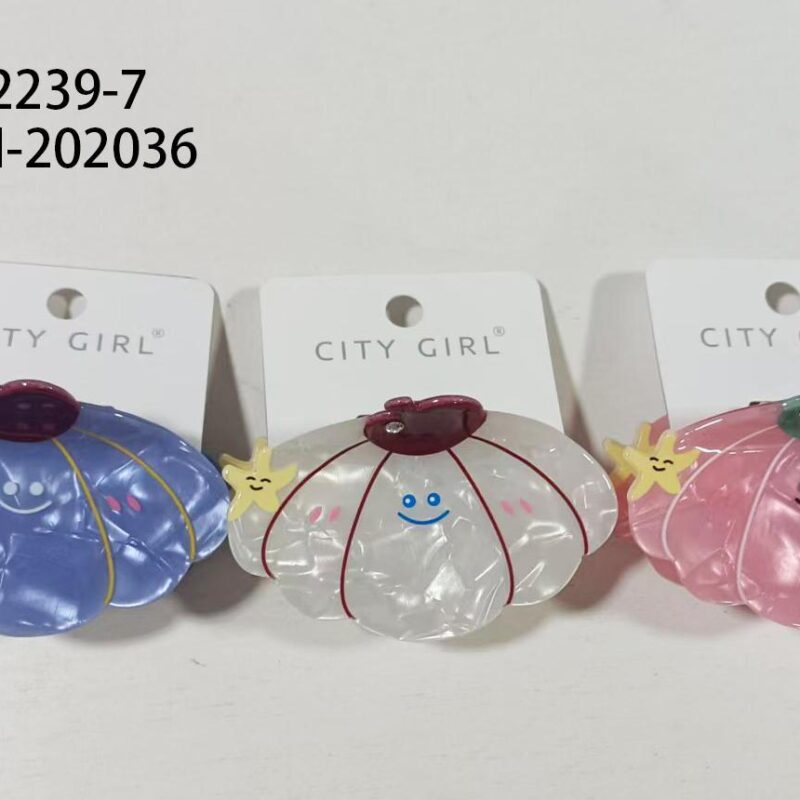 BROCHE PARA EL PELO DE CARACOL CON CARITA