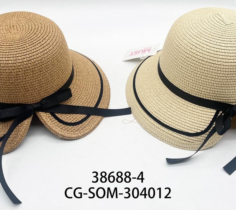 SOMBRERO DE ARPILLERA CON MOÑO NEGRO