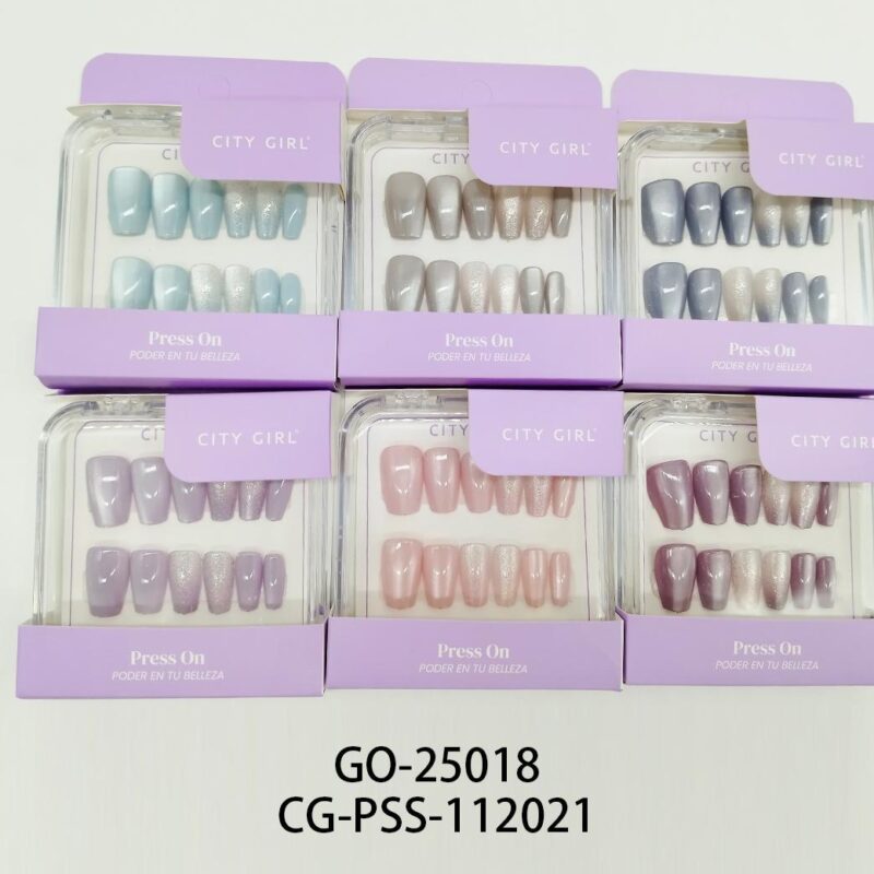 PRESS ON CUADRADA OJO DE GATO