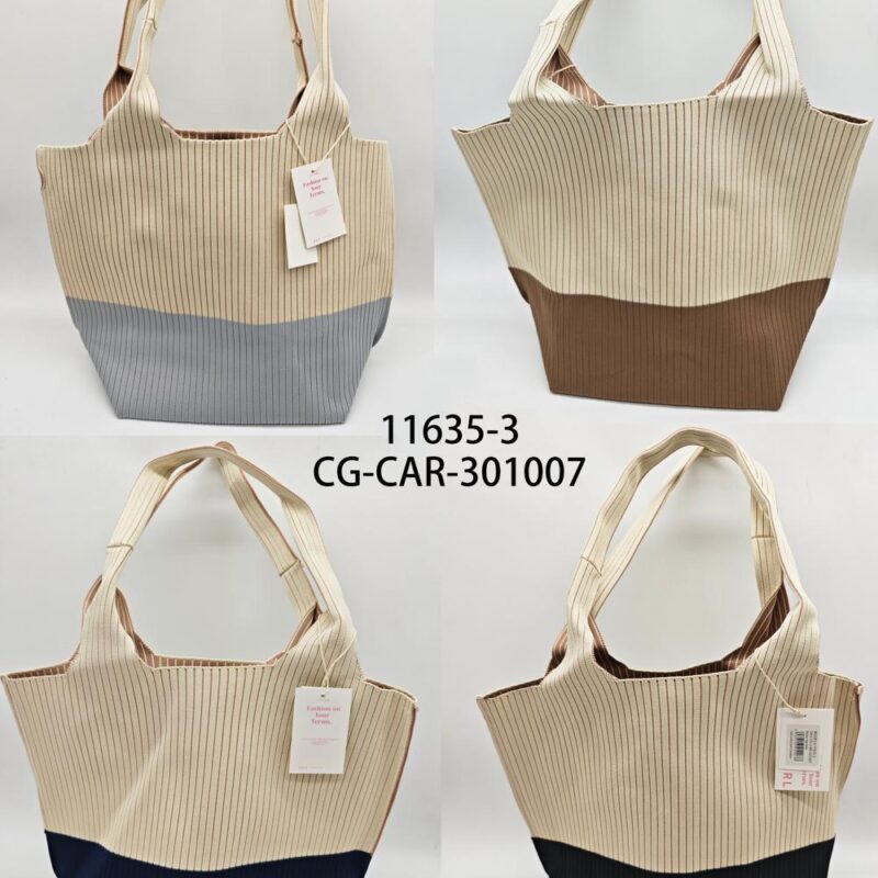 CARTERA DE TELA DOBLE COLOR