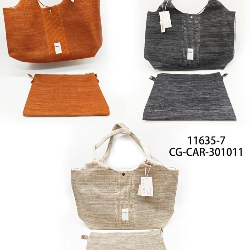 CARTERA DE TELA LISO CON NECESSER