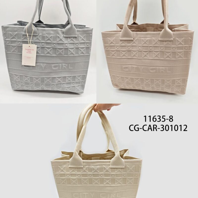 CARTERA DE TELA LISO CON LOGO