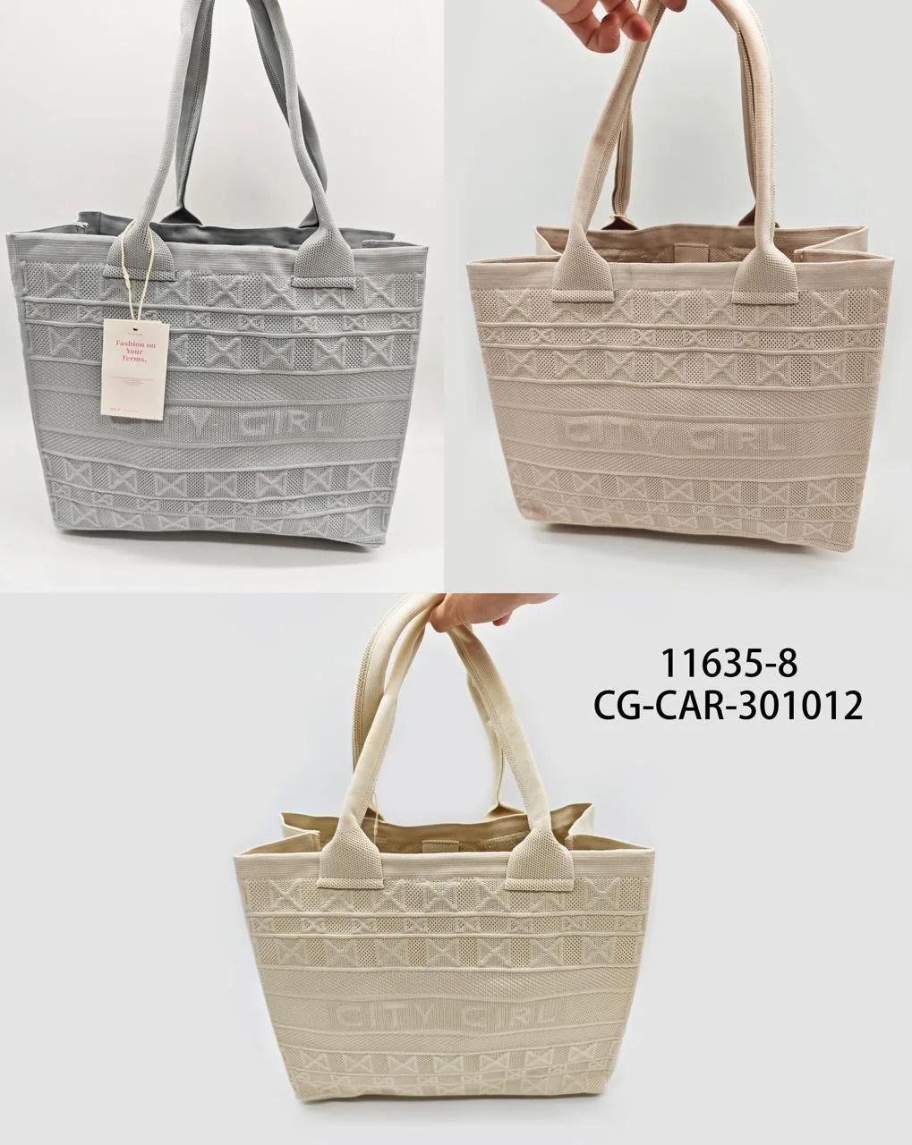 CARTERA DE TELA LISO CON LOGO