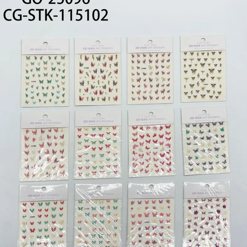 STICKERS PARA UÑAS DE MARIPOSAS