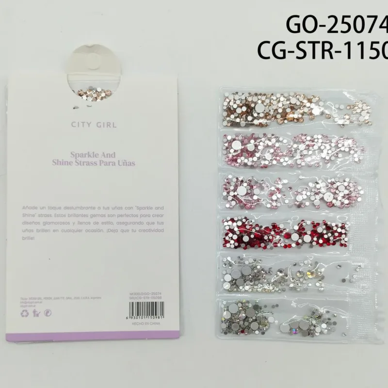 DECORACIÓN MIX DE STRASS VARIOS TAMAÑOS PARA UÑAS