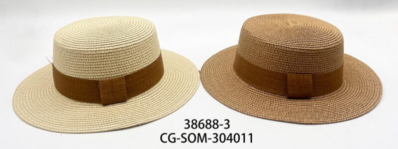 SOMBRERO DE ARPILLERA CON CINTA MARRÓN