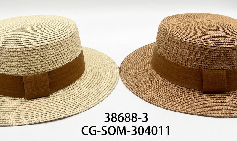 SOMBRERO DE ARPILLERA CON CINTA MARRÓN