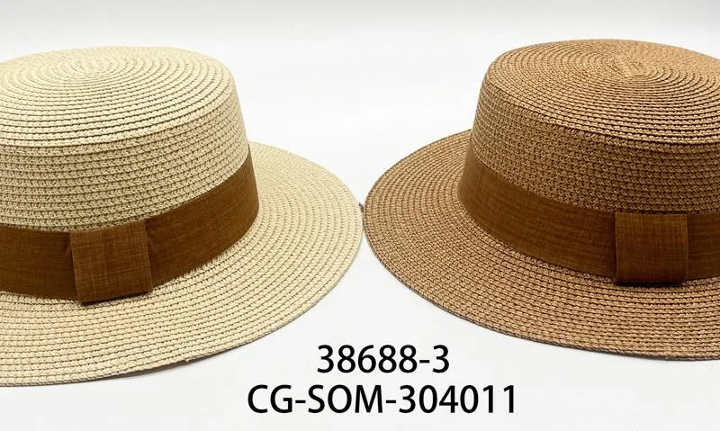 SOMBRERO DE ARPILLERA CON CINTA MARRÓN