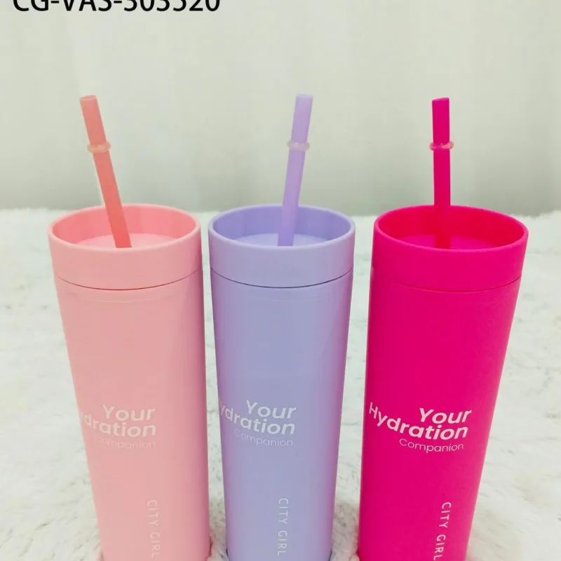 VASO PLASTICO CON SORBETE DE 475ML YOUR HYDRATATION
