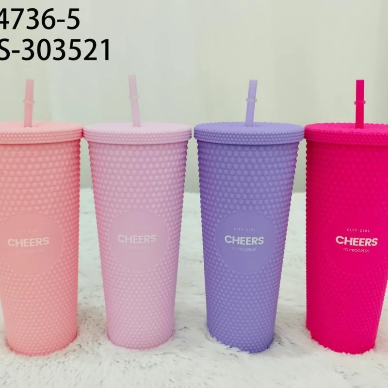 VASO PLASTICO CON SORBETE DE 720ML CHEERS